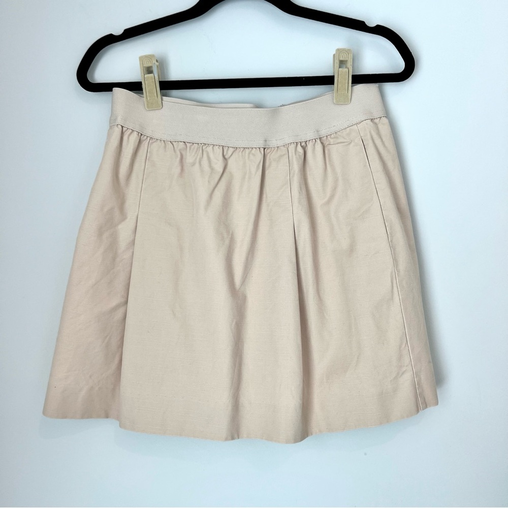 Jcrew Elastic Banded Khaki Mini Skirt sz 6